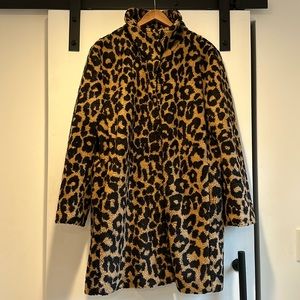 Teddy Coat, Leopard Print